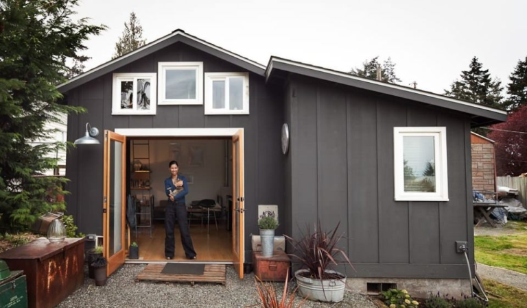 A girl transformed a garage into a stunning tiny house and became an internet star