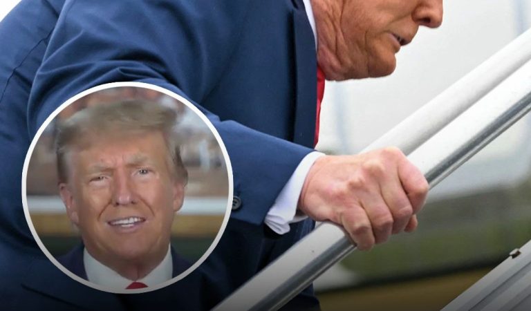 Footage of Donald Trump tripping up Air Force One stairs labeled ‘karma’ as people recall comments he made about Joe Biden Footage of Donald Trump tripping up Air Force One stairs labeled ‘karma’ as people recall comments he made about Joe Biden