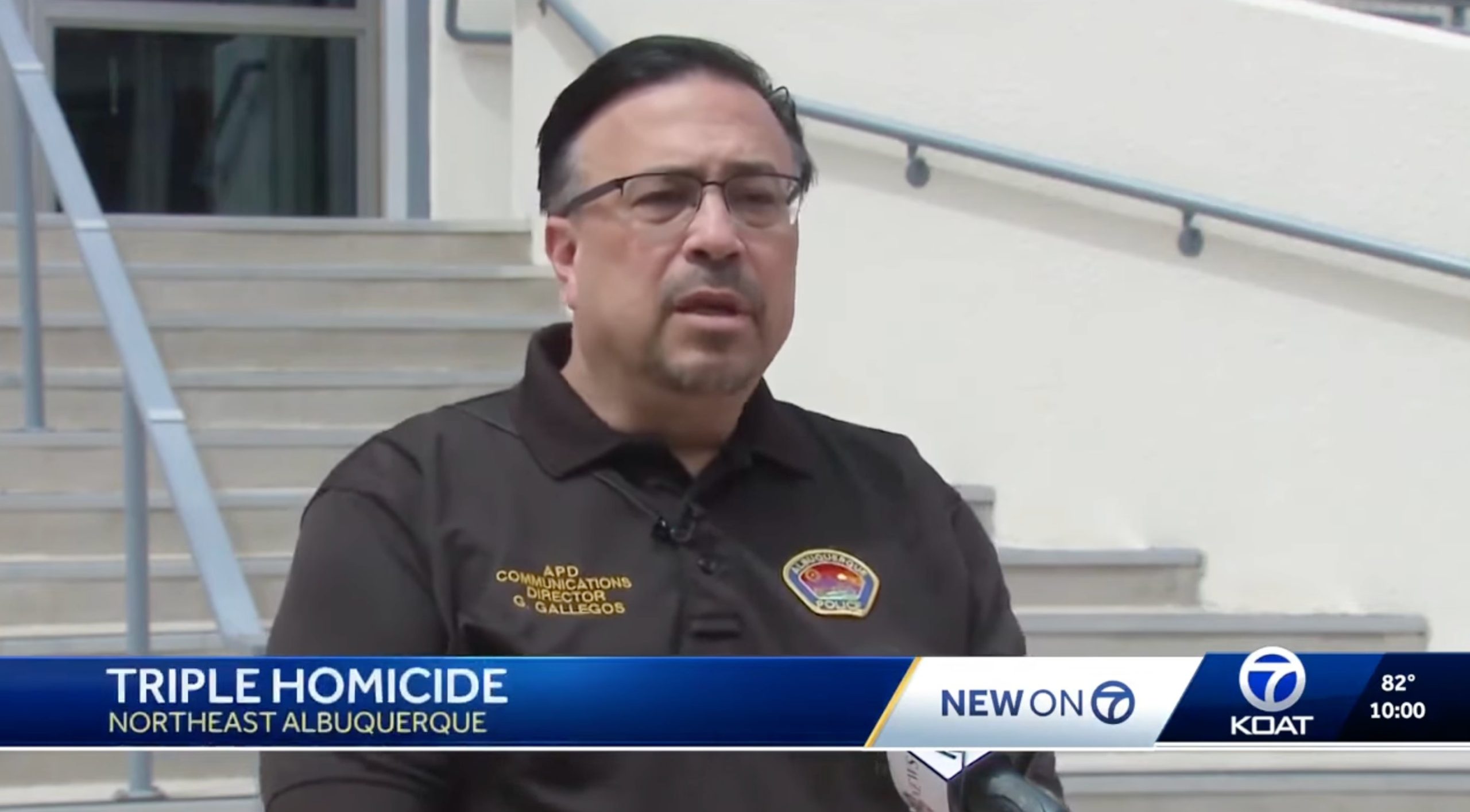 Gilbert Gallegos, APD's communications director, shares details about the tragic incident in a video dated May 25, 2025 | Source: YouTube/KOAT