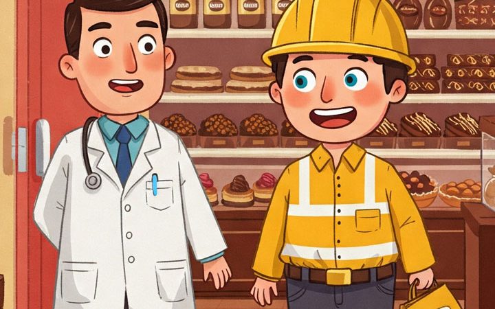 A doctor and an engineer entered a chocolate store.
