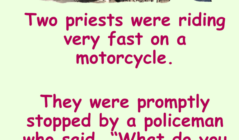 Two priests were riding very fast on a motorcycle.