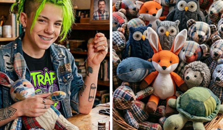 My Teen Boy Made 20 Handmade Toys from His Late Father’s Clothes — When Police Arrived at Sunrise, I Wasn’t Ready for What They Brought