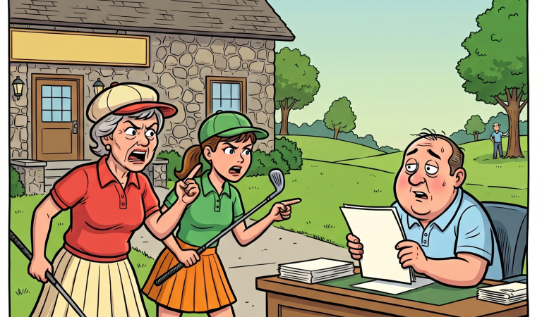 A country club didn’t allow women on the golf course.