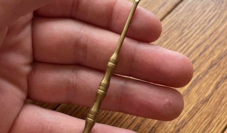 I found this tiny brass SPOON in my mother’s old drawer, but i have no idea what it is. does anyone know?