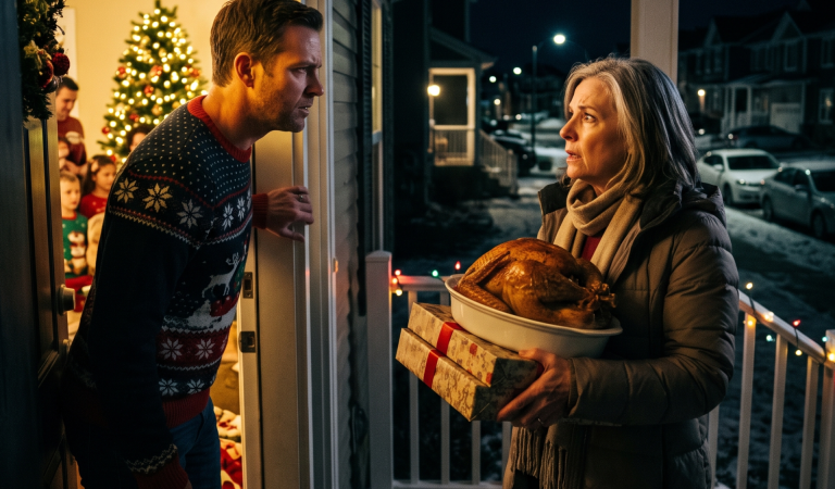 I brought Christmas dinner and gifts to my son’s house he blocked the door and told my grandson, “Wrong house”